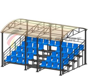 Купить Трибуна для зрителей 5 рядов на 42 места с навесом и перилами в Болгаре 