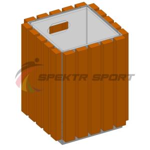 Купить Урна металлическая в деревянной обрешетке SP МФ400 в Болгаре 