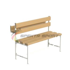 Купить Скамейка для раздевалок со спинкой и лотком (разборная) 1500 мм в Болгаре 