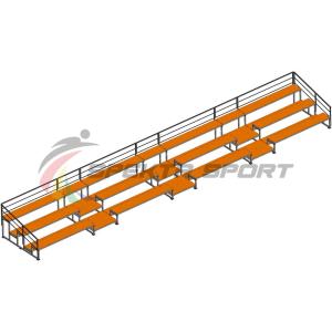 Купить Трибуна для зрителей 3 ряда на 66 мест с перилами в Болгаре 