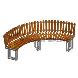 Купить Диван парковый со спинкой полукруглый Веер в Болгаре 