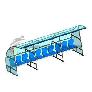 Купить Кабинка для игроков и судей на 10 мест с мягким козырьком в Болгаре 